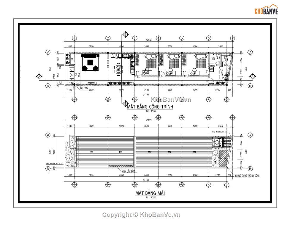 nhà cấp 4,bản vẽ nhà cấp 4,file cad nhà cấp 4