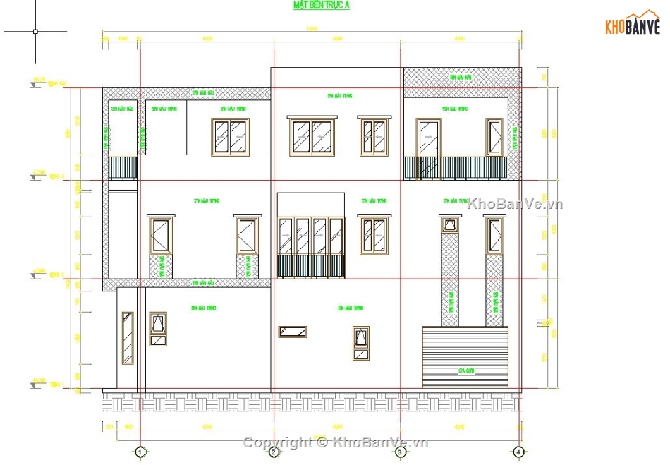 nhà phố 3 tầng,kiến trúc nhà phố 3 tầng,nhà phố hiện đại