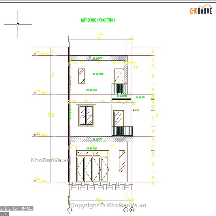 nhà phố 3 tầng,kiến trúc nhà phố 3 tầng,nhà phố hiện đại