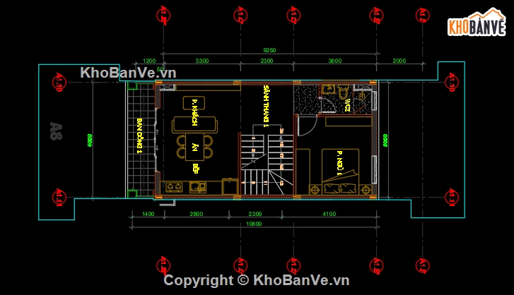 kiến trúc nhà phố 4 tầng,Bản vẽ CAD nhà phố 4 tầng 5x16m ( kiến trúc,kết cấu,điện nước),kiến trúc kết cấu điện nước nhà 4 tầng