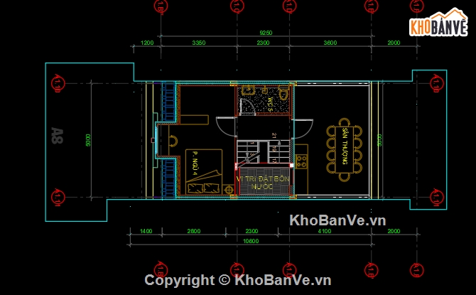 kiến trúc nhà phố 4 tầng,Bản vẽ CAD nhà phố 4 tầng 5x16m ( kiến trúc,kết cấu,điện nước),kiến trúc kết cấu điện nước nhà 4 tầng