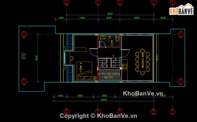 kiến trúc nhà phố 4 tầng,Bản vẽ CAD nhà phố 4 tầng 5x16m ( kiến trúc,kết cấu,điện nước),kiến trúc kết cấu điện nước nhà 4 tầng,nhà phố 5 tầng 5x16m