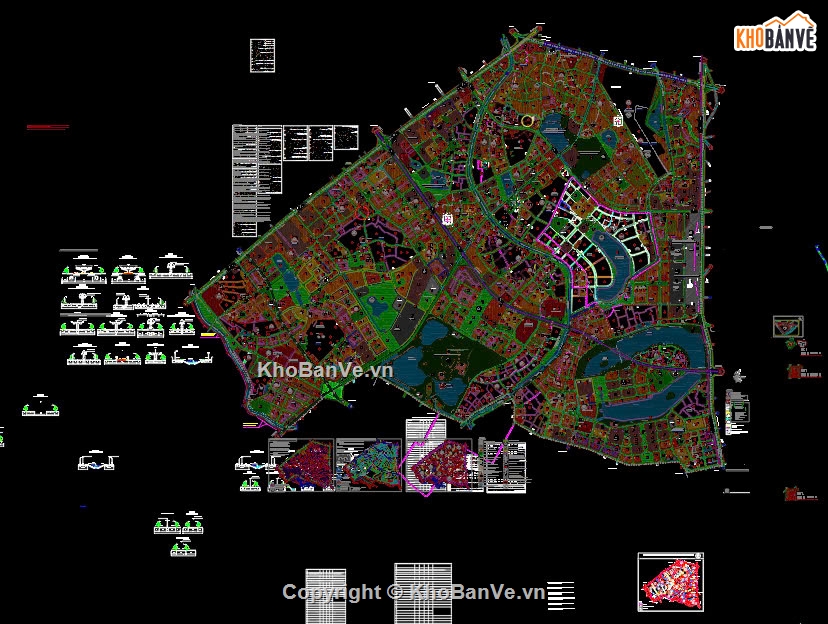 quy hoạch khu đô thị,Cad quy hoạch đô thị Hà Nội,Quy hoạch phân khu H2-3,bản vẽ quy hoạch H2-3