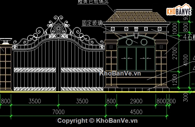 mẫu cổng đẹp,cổng đẹp,cad cổng đẹp,bản vẽ cad thiết kế cổng,file cad mẫu cổng