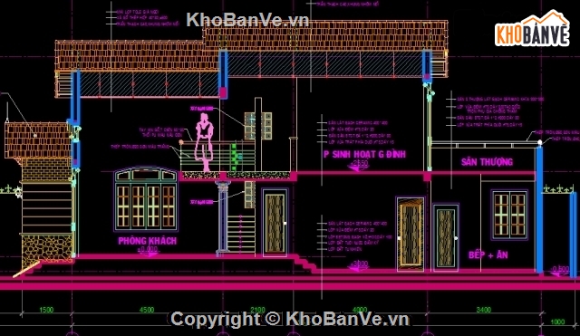 nhà 2 tầng đẹp,bản vẽ nhà 2 tầng,nhà 2 tầng mái lửng,nhà 2 tầng 4x15.5m,thiết kế nhà 2 tầng