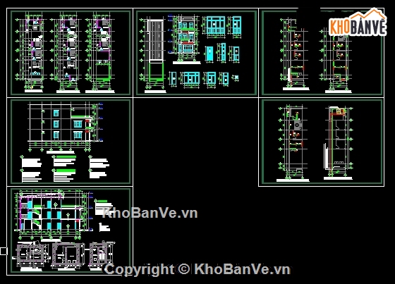 file cad mặt bằng,Nhà lầu 4x17.3m,bản vẽ nhà phố 3 tầng,thiết kế nhà phố 3 tầng