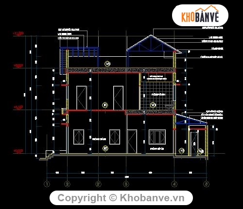 Bản vẽ nhà phố,nhà phố 3 tầng,cầu thang nhà 3 tầng