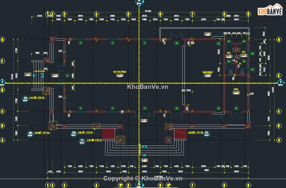 nhà văn hóa khu phố,bản vẽ nhà văn hóa,cad nhà văn hóa,thiết kế nhà văn hóa khu phố,cad nhà văn hóa khu phố