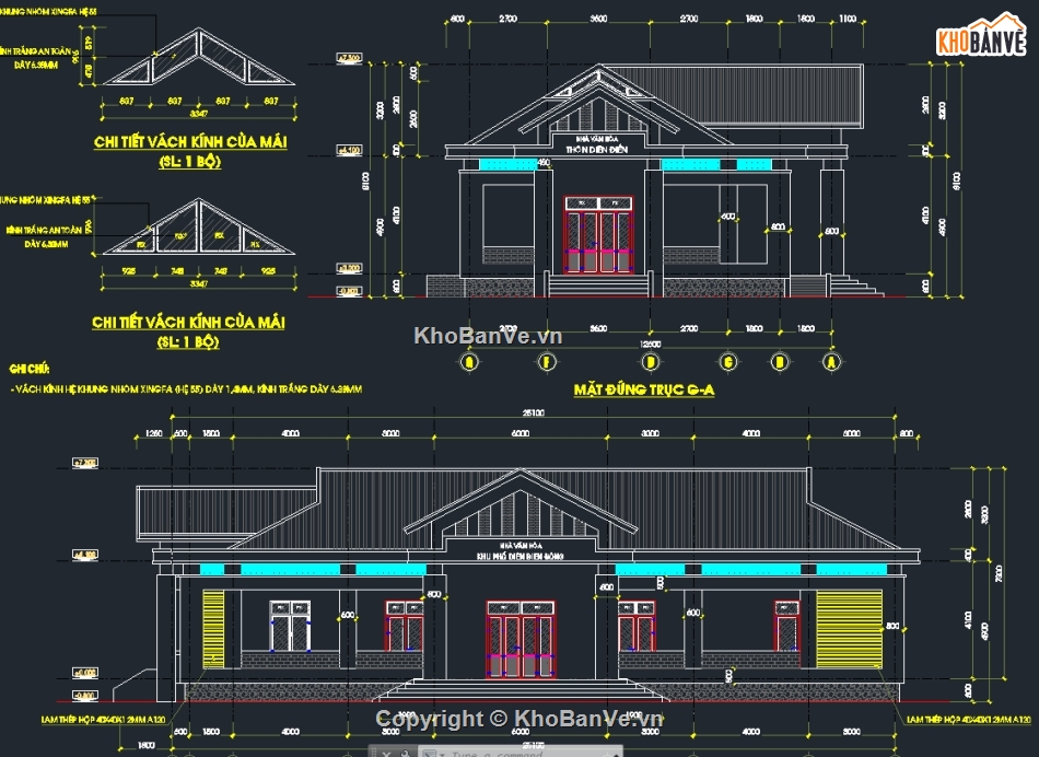 nhà văn hóa khu phố,bản vẽ nhà văn hóa,cad nhà văn hóa,thiết kế nhà văn hóa khu phố,cad nhà văn hóa khu phố