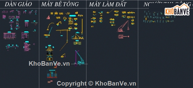 thư viện cad,thư viện máy thi công,thi công,máy,thiết bị,người