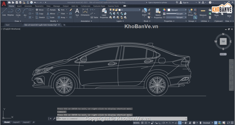 Bản vẽ Autocad Honda City,honda city,honda crv,honda hrv,Honda City RS