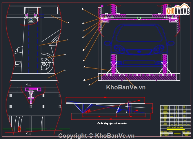 Bản vẽ cad,Xe vận tải,chuyển chở xe con