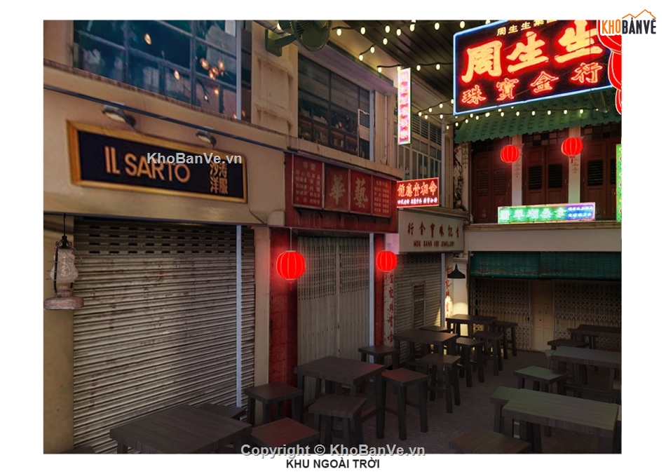 #hongkong,#3dsmax cafe,#ban ve quan cafe nho,#chau tinh tri,#model xe hu tiu mi,#model xe mi tau