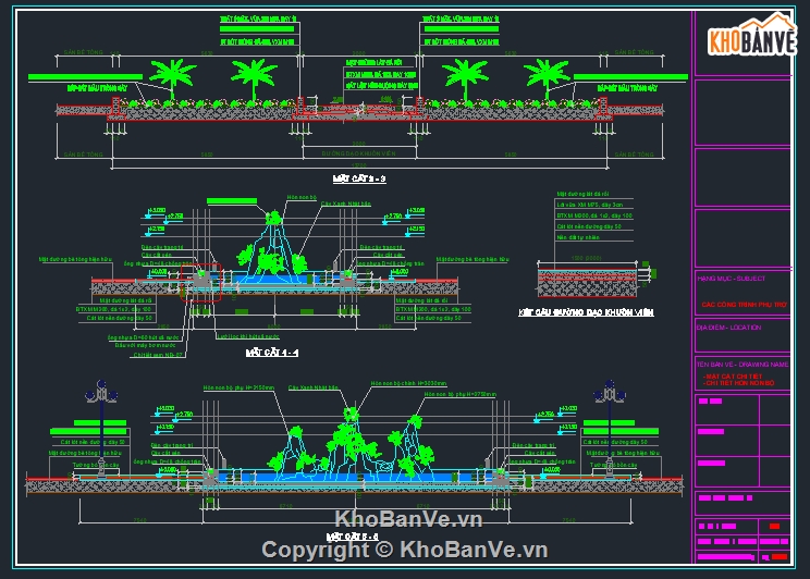 bản vẽ hòn non bộ,hòn non bộ,tiểu cảnh,cảnh quan hòn non bộ,cad hòn non bộ