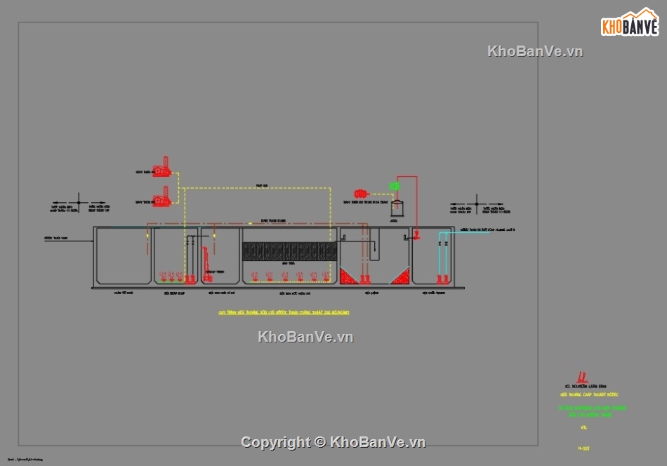 nước thải,trạm xử lý nước thải,mặt bằng,xử lý nước,sơ đồ xử lý nước thải,chi tiết