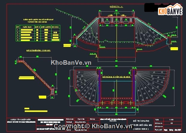 Bản vẽ,bản vẽ cầu 2 nhịp,thiết kế cầu 2 nhịp