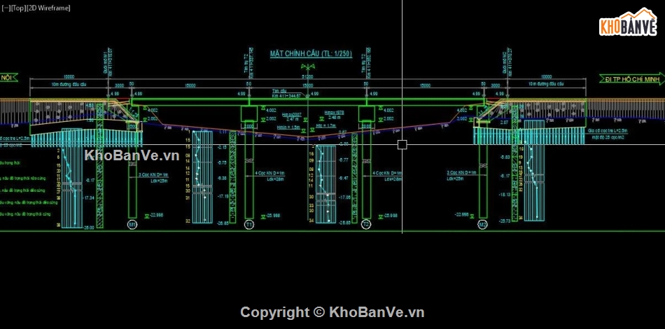 cầu dầm,bản vẽ cầu dầm,file cad cầu dầm