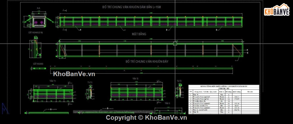 cầu dầm,bản vẽ cầu dầm,file cad cầu dầm