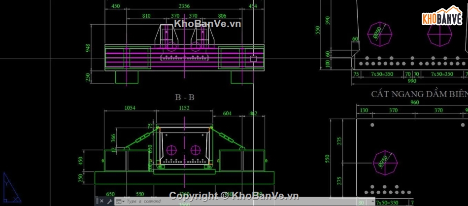cầu dầm,bản vẽ cầu dầm,file cad cầu dầm