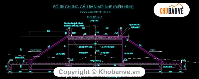 mố u tường cánh xiên,cầu dầm bản,bản vẽ cầu dầm,cầu bản mố nhẹ l=6,bản vẽ cầu bản,cầu bản l=6m b=8m