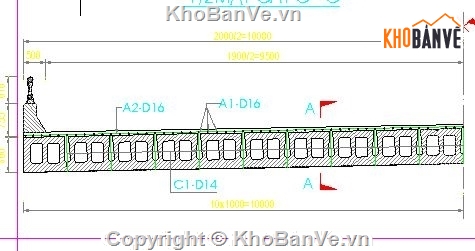 bản vẽ cầu,cầu bản rỗng,cầu bản