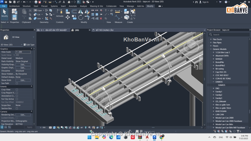 cầu đường,cầu,Revit cầu đường,Cầu cơ bản