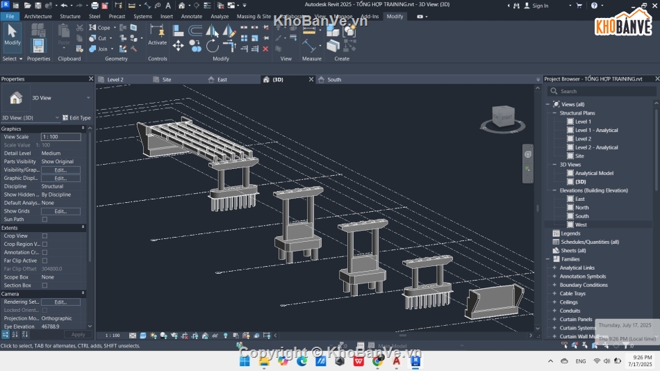 cầu đường,cầu,Revit cầu đường,Cầu cơ bản