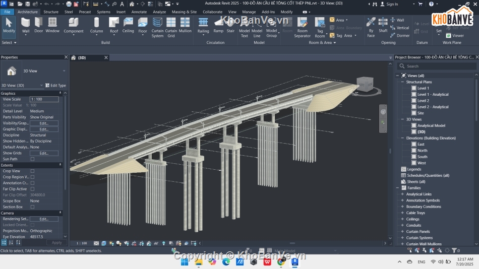 cầu đường,cầu,Revit cầu đường,Cầu cơ bản