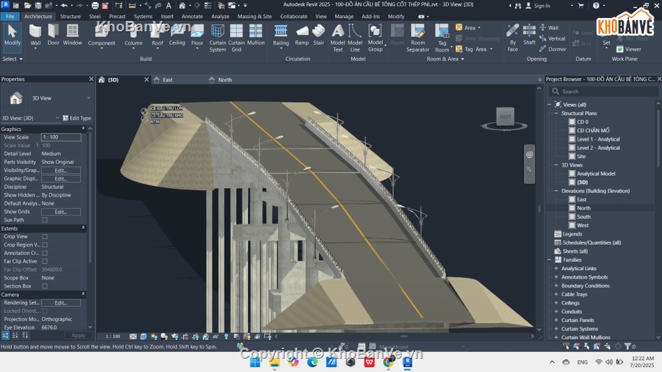cầu đường,cầu,Revit cầu đường,Cầu cơ bản