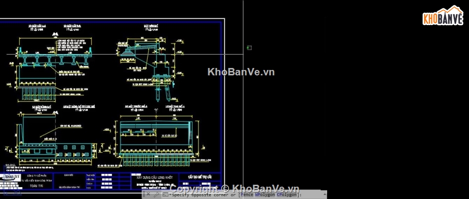 cad cầu,cầu 3 nhịp,bản vẽ cầu 3 nhịp