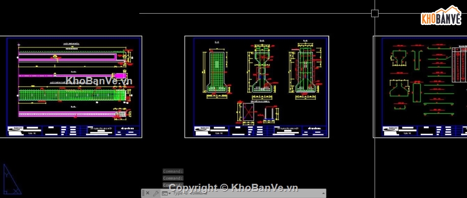 cad cầu,cầu 3 nhịp,bản vẽ cầu 3 nhịp