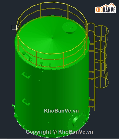 Diesel Oil Tank,Bản vẽ chi tiết,tank GA drawing,tank bồn bể,thiết kế chi tiết bồn bể,3D