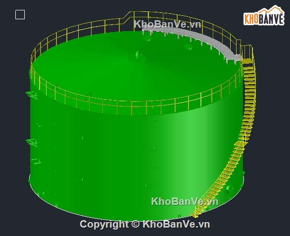 Bản Vẽ Chi Tiết 2D Và 3D Fire Fighting Tank