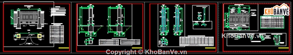 bản vẽ cổng sắt,bản vẽ cổng 2 cánh,bản vẽ cổng đẩy,cổng tường rào,cổng cơ quan