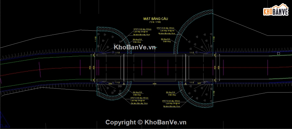 Bản vẽ Cầu bản,Cầu,Bản vẽ L=8m