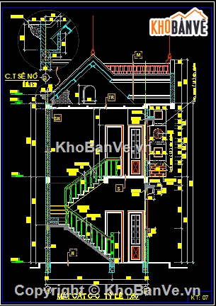 Bản vẽ nhà phố,Bản vẽ chi tiết,2 tầng,nhà phố 5 x 20m,nhà phố  2 tầng