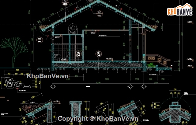 thiết kế sân vườn,di tích lịch sử,Nhà trưng bày lịch sử Đảng bộ,cad bản vẽ nhà bao  tàng