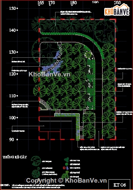 chi tiết một khu vườn,thiết kế vườn cây,bố trí vườn cây cảnh,bản vẽ thiết kế vườn
