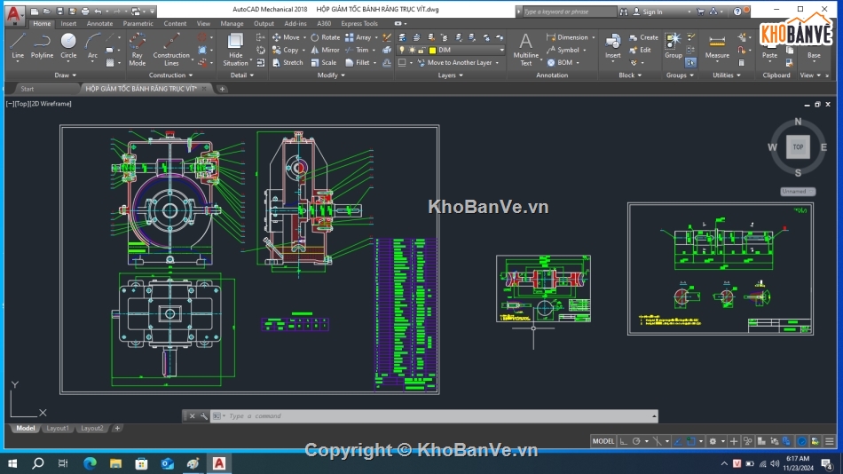 Bản vẽ chi tiết,bánh vít,trục vít,chi tiết,hộp số trục vít bánh vít,hộp số trục vít bánh