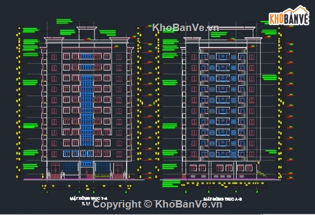 Bản vẽ chung cư 12 tầng full bản vẽ kiến trúc