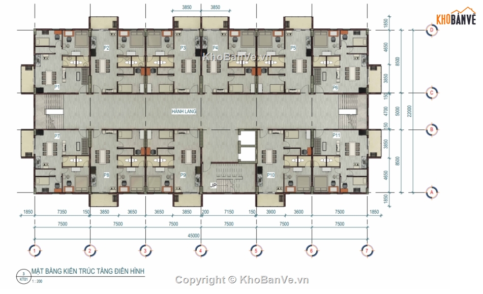 Revit chung cư,Chung cư,đồ án chung cư