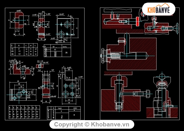 Bản vẽ,cơ khí,Bản vẽ autocad,đồ gá,đồ gá trọn bộ