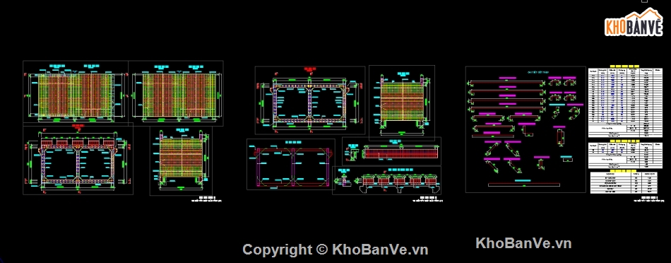 Bản vẽ cống hộp,cống hộp đôi 3x3m,cống hộp đôi