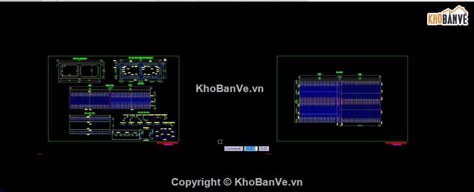 Bản vẽ cống hộp 2x3x2,cống hộp,cống hộp đôi