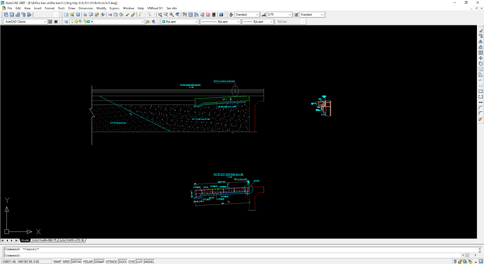 cống hộp đôi,Bản vẽ cad cống hộp,cống đôi