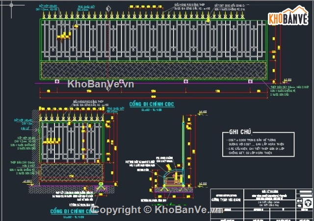 bản vẽ hàng rào,hàng rào trụ sở,hàng rào ủy ban xã,hàng rào,hàng rào cổng xã