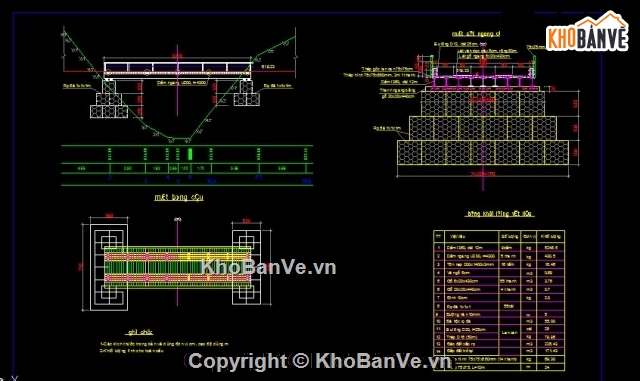 Bản vẽ,Bản vẽ cầu dầm,cầu dầm T