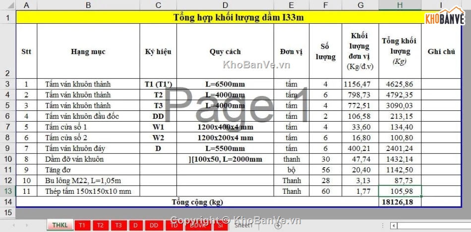 Bản vẽ dầm,Bản vẽ dầm I,dầm căng sau,dầm I 33m