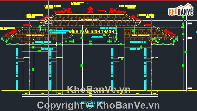 Bản vẽ Đình,bản vẽ mếu,hạng mục phụ trợ,bản vẽ chùa,bản vẽ,bản vẽ kết cấu đình
