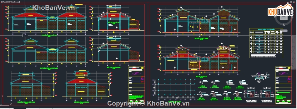 Bản vẽ,hạng mục phụ trợ,Bản vẽ Đình,kết cấu,bản vẽ chùa,bản vẽ mếu